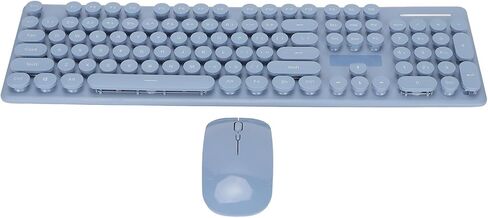 Zunate Keyboard and Mouse Combo, 104 Keys 2.4G Keyboard Mouse Combo, 1600 DPI Ergonomic Round Keycaps Rechargable Keyboard for Gaming Office (Blue) in Saudi Arabia