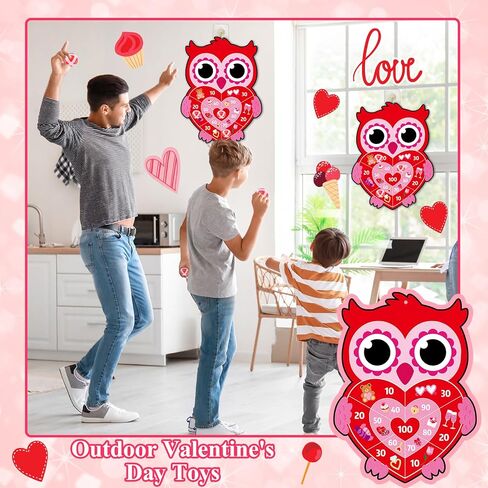 Chiazllta 2PCS عيد الحب رمي السهام كرات لزجة ألعاب ألعاب الكرتون الوحش رمي السهام مع 6 كرات لزجة عيد الحب لعبة رمي السهام للأطفال بنين بنات داخلي في الهواء الطلق الرياضة الفصول الدراسية هدايا الحفلات in Kuwait