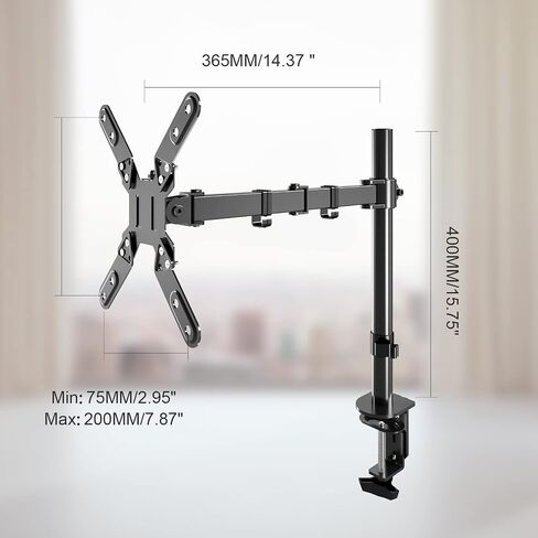 Single Monitor Mount, TV Desk Mount, Single Monitor Desk Mount with VESA Extension Kit from 75×75 to 200×200mm fits 13-39 inch Monitors/Screens, Monitor Arm, Monitor Stand Desk Mount, Vesa Mount in Saudi Arabia