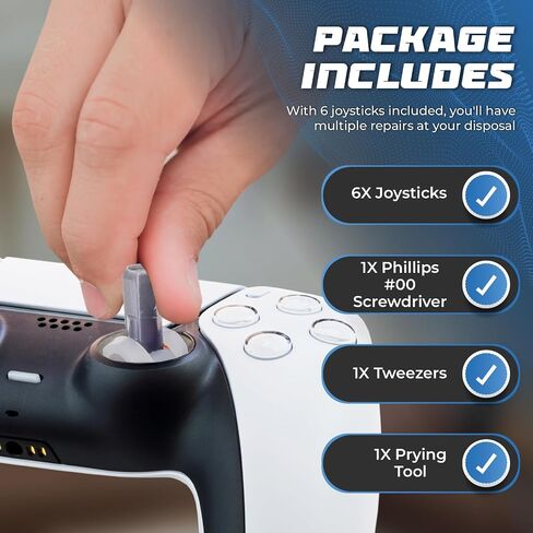 SOSS GAMING® Hall Effect Joysticks UPGRADE Kit for Playstation 5 Dualsense Controllers - Fixes Stick Drift, Broken, and Loose Joysticks (6 Pack) in Kuwait