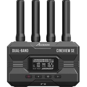 Accsoon CineView SE Wireless HDMI Transmitter and Receiver,Dual-Band Transmission,Range of 1200 ft/350m,Latency 0.05s&1080P HD Video, HDMI and SDI,Support 4 Devices