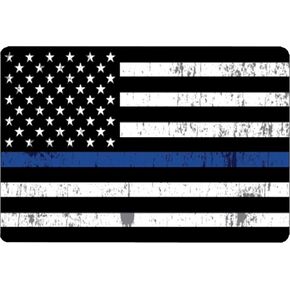 Rogue River Tactical Thin Blue Line Flag Gun Cleaning Mat Bench Pad Gift for Police Officer Law Enforcement