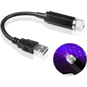 Usb Star Projector Night Light, Interior Car, Roof Light for Bedroom, Led Bulb to Animate Environments, Adjustable Romantic Projector, Purple