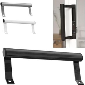 T-HAKEN Sliding Glass Door Handle Set, 6-5/8", White - Patio Door Handle Replacement That is 1 in. to 1-1/8 in. Thick Used on Both Left and Right-Handed. (Keyed).