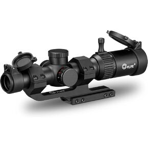 CVLIFE JackalHowl 1-4x20 LPVO Rifle Scope with Cantilever Mount, Illuminated BDC Reticle Rimfire Scope Compact Riflescope with Zero Reset for Hunting