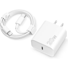 iPhone 16 15 Charger Fast Charging Type C Charger 20w USB C Charger Block with 6FT Type C Cable Compatible with iPhone 15/ iPhone 15 Pro/iPhone 15 Pro Max,iPad Pro,iPad Mini/Galaxy/AirPods Pro