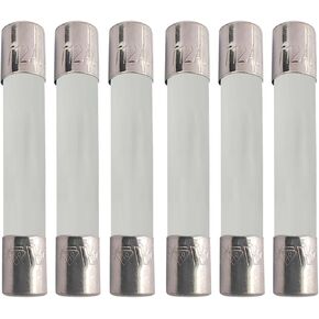 Microwave Fuse 12 Amp 250V Ceramic Fuse 12A Slow-Blow Time Delay Fuse for Microwave Ovens, Subwoofer, Treadmill (6 PCS)