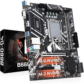 HUANANMB LGA 1700 B660-D4 Motherboard，Elevating Performance with Advanced Connectivity for Seamless Computing Experience (HUANAN-B660-D4)