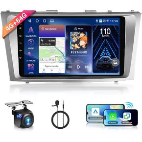 4G+64G for Toyota Camry 2006-2011 Wireless CarPlay Car Stereo Receiver, 9 Inch Android Auto IPS 1280 * 720 Touchscreen Headunit,Android Car Radio 32EQ DSP Bluetooth FM WiFi/GPS/HD Backup Camera in Kuwait
