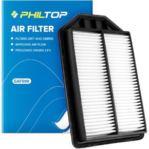 PHILTOP Engine Air Filter CA10344 Replacement for Honda CR-V 2007 2008 2009, L4 2.4L, Rigid Panel, Replace# 17220RZA000