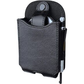 Handcuff Holder,Cuff Holder for Duty Belt, Black Leather Handcuff Pouch Fits for Chain& Hinged Cuff