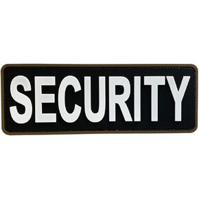 PVC Security Patch with Hook Fastener Back for Jacket Plate Carrier Uniform Vest Clothing Bag Backpack