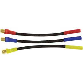 6.5mm Male to 4mm Female Bullet Connector Extension Wire Adapter 12AWG 5.2 Inch for RC Motor & ESC