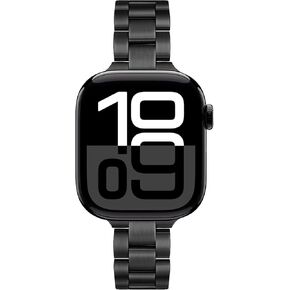 سوار TRUMiRR لساعة Apple Series 10 42 مم 46 مم 9 8 7 41 مم 45 مم ستارلايت للنساء، حزام ساعة نحيف من الفولاذ المقاوم للصدأ بديل حزام أنثوي لـ iWatch Ultra SE Series 6 5 4 40 مم 44 مم in Kuwait