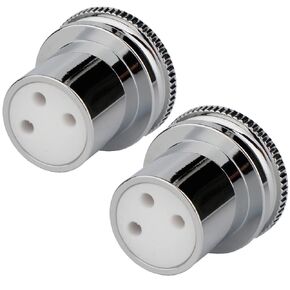 Monosaudio XLR Female Plugs 2Pcs XLR Dust Caps XLR Shorting Plugs Shileding Caps Noise Stopper Dust Proof Protectors XLR Connector Covers for Audio,Speakers, Subwoofers,Amplifier(Rhodium Plated)