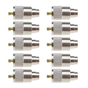 SING F LTD 10PCS PL259 UHF Connector Plugs with UG-176 Variable Diameter Tube for RG8X/RG8 Coaxial Cable Amateur/CB Radio Marine Shortwave Taxis Scanners 50 Ohm