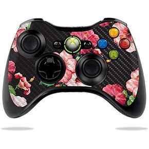 MightySkins Carbon Fiber Skin for Microsoft Xbox 360 Controller - Daisies | Protective, Durable Textured Carbon Fiber Finish | Easy to Apply, Remove, and Change Styles | Made in The USA