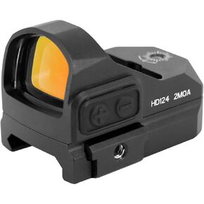 Durable Lightweight Compact Parallax Free Waterproof Fogproof Shock Resistant Aluminum Adjustable Idle Auto-Off 4 Post Mount for Rifles, Shotguns 2MOA 20mm Picatinny Rail Red Dot Sight