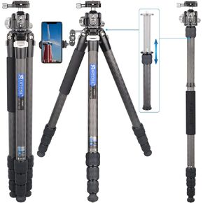 Ultralight Tripod Carbon Fiber Tripod, 67.7in/3.5lb ARTCISE Lightweight Travel Tripod with 36mm Low Profile Ball Head and Two 1/4 in Quick Shoe Plate for DSLR Camera, Video Camcorder, Max Load 44lb