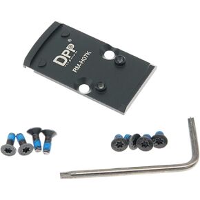 DPP Titanium Mount/Adapter Plate Compatible with RMR Cut Slide Without Thread Post and Holosun 407K/507K/EPS Carry/EPS/RomeoZero ——RM-H07K