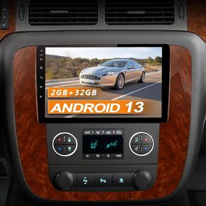 AWESAFE 2GB+32GB Android 13 Car Radio for GMC Yukon Chevrolet Chevy Silverado Tahoe Suburban 2007-2012 with Wireless Carplay Android Auto 9 inch Head Unit