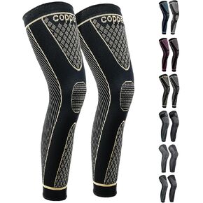 Full Leg Sleeves Long Compression Leg Sleeve Knee Sleeves Protect Leg, for Man Women Basketball, Arthritis Cycling Sport