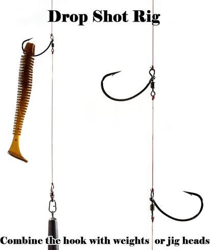 Drop Shot Hooks Fishing Rig, 25pcs Dropshot Hook for Bass Fishing in Saudi Arabia