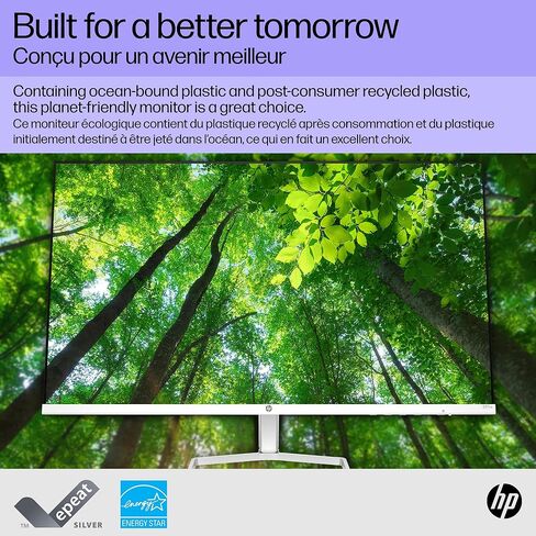شاشة HP Series 5 مقاس 27 بوصة بدقة FHD، شاشة عالية الدقة بالكامل (1920 × 1080)، لوحة IPS، 99% sRGB، نسبة تباين 1500:1، 300 شمعة في المتر المربع، راحة العين مع شهادة Eyesafe، 527sa (متجددة) in Kuwait