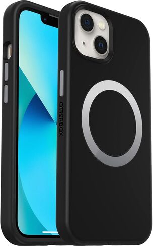OtterBox iPhone 13 Slim Protective Case - BORRELLY (Black), Ultra-Slim, Grippy Edge, Snaps to MagSafe, Raised Edges in Saudi Arabia
