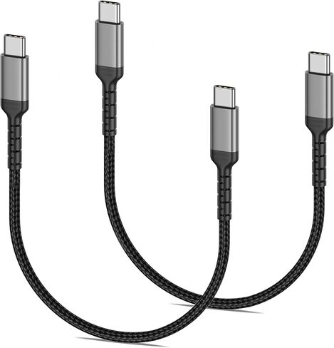 1ft USB-C to USB-C Cable Short Type C to Type C Fast Charging Cable Compatible with Apple iPhone 16/15 Pro/Max Samsung Galaxy Google, Short USBC to USBC Cord 12 Inch in Kuwait