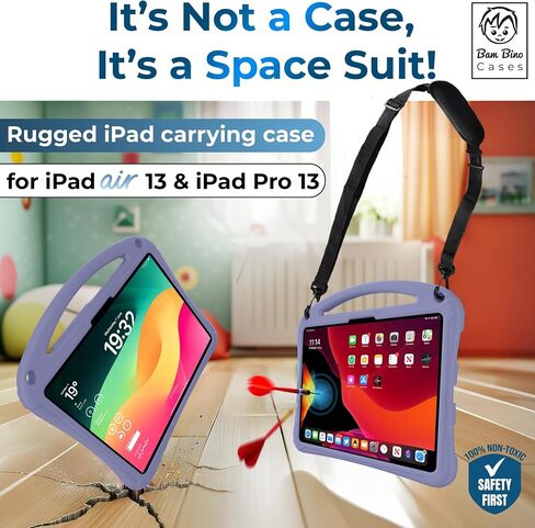 حافظة متينة للأطفال من بام بينو سبيس سوت لجهاز iPad Air/Pro مقاس 13 بوصة M2/M3/M4/M5 in Kuwait