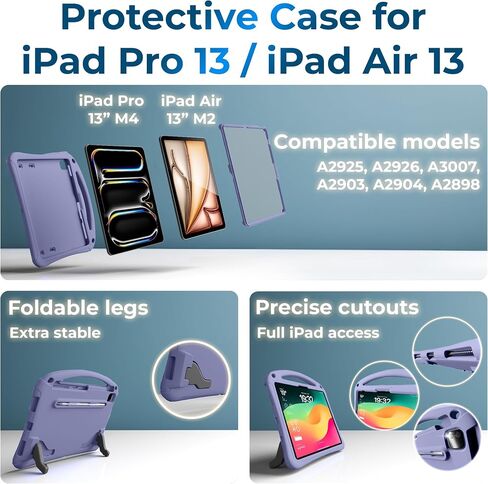 حافظة متينة للأطفال من بام بينو سبيس سوت لجهاز iPad Air/Pro مقاس 13 بوصة M2/M3/M4/M5 in Kuwait