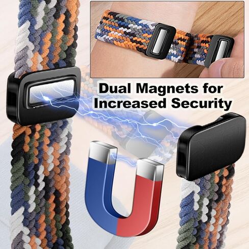 Braided Bands Compatible with Fitbit Versa 4/Fitbit Versa 3/Sense 2/Sense 1,Soft Stretchy Elastic Nylon Sport Loop Strap for Women Men in Saudi Arabia