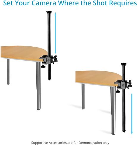 عمود موجه للطاولة من PROAIM. للكاميرا الصغيرة وDSLR مع نطاق تثبيت 18-38 مم. ارتفاع العمود- 25 بوصة (P-TMGC-01) in Kuwait