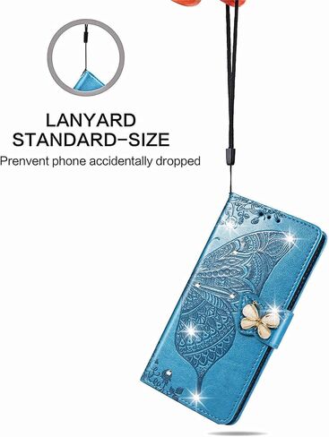 CCSmall for Samsung Galaxy Z Fold 6 Wallet Case for Women Girls, Embossed Floral Butterfly PU Leather Folio Flip Case Cover with Card Slot Holder for Samsung Z Fold 6 5G Rhinestone Rose Gold in Kuwait