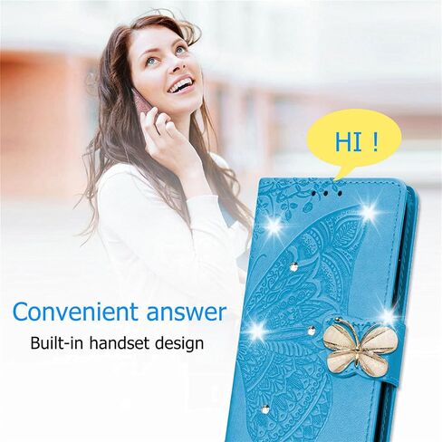CCSmall for Samsung Galaxy Z Fold 6 Wallet Case for Women Girls, Embossed Floral Butterfly PU Leather Folio Flip Case Cover with Card Slot Holder for Samsung Z Fold 6 5G Rhinestone Rose Gold in Kuwait