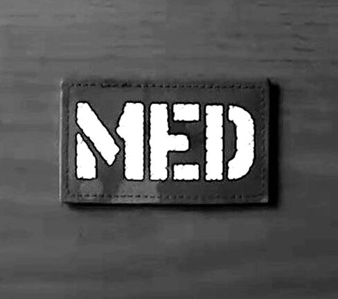 2x3.5 "الأشعة تحت الحمراء IR MED Medic EMS EMT التصحيح التكتيكية سترة التصحيح هوك السحابة الدعم (أسود) in Kuwait