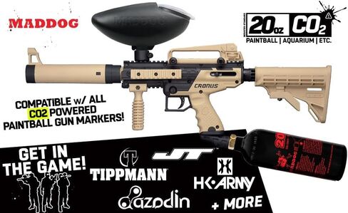 Maddog 20 Oz Refillable Aluminum CO2 Paintball Tank - Ships Empty in Saudi Arabia