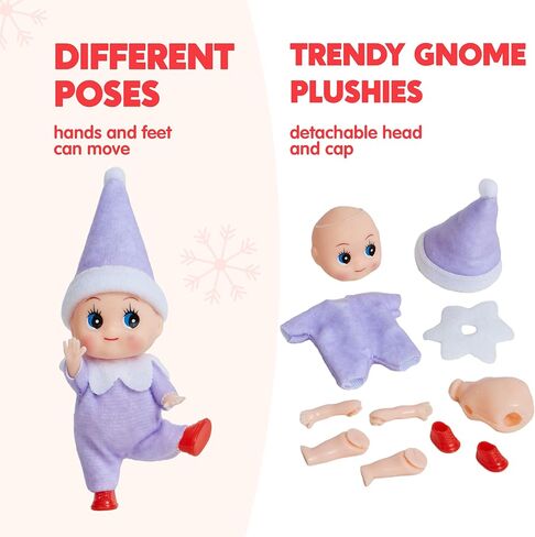 JOYIN Christmas Red Tiny Elf Doll Soft Plush Toy Doll for Christmas Decor, Xmas Gift, Xmas Clothing for Elf Doll in Kuwait