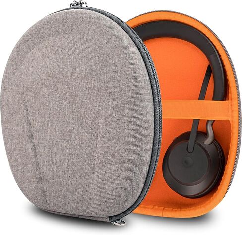 حافظة Geekria Shield متوافقة مع Jabra Evolve2 75، Evolve2 65، Evolve2 55، Evolve2 50، Elite 45h Case، حقيبة حمل بديلة واقية صلبة للسفر مع تخزين الكابل (رمادي داكن) in Kuwait