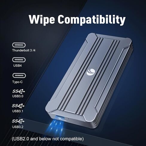 محول حاوية M.2 NVME SATA SSD، محول USB 3.2 Gen 2 10 جيجابت في الثانية NVMe PCI-E 6 جيجابت في الثانية SATA M-Key / B+M مفتاح محرك الحالة الصلبة الخارجي مع حواف UASP، لمحركات أقراص SSD 2242 2260 2280 in Kuwait