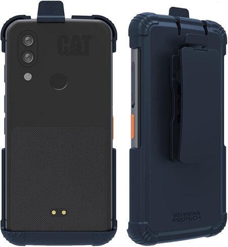 Case Compatible with CAT S62 PRO and CAT S62, Secure fit, Quick Release Latch and Heavy Duty Swivel Belt Clip Holster (Navy Blue) in Saudi Arabia