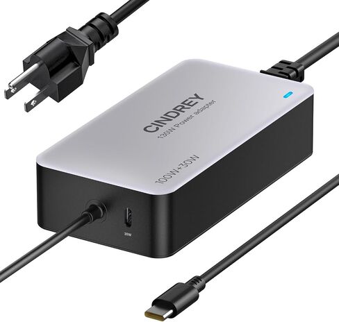 Universal 100W USB C Charger Power Adapter, with 30W USB C Port, Fast Charging for MacBook Pro/Air 16, 15, 14, 13 Inch, Lenovo Thinkpad, Dell Hp Acer Asus Samsung Chromebook and All Type-C port Device in Kuwait