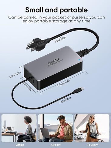 Universal 100W USB C Charger Power Adapter, with 30W USB C Port, Fast Charging for MacBook Pro/Air 16, 15, 14, 13 Inch, Lenovo Thinkpad, Dell Hp Acer Asus Samsung Chromebook and All Type-C port Device in Kuwait
