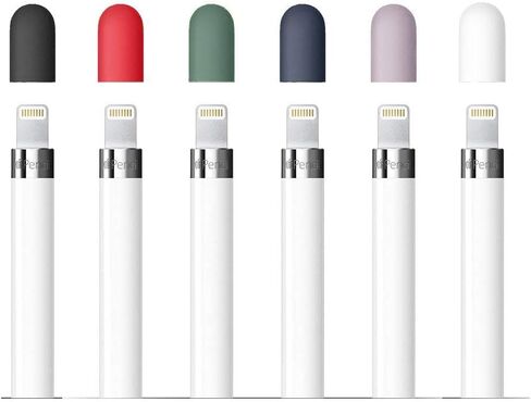 غطاء بديل CoBak لقلم Apple Pencil - غطاء حماية من السيليكون لقلم Apple الجيل الأول (6 عبوات) in Saudi Arabia
