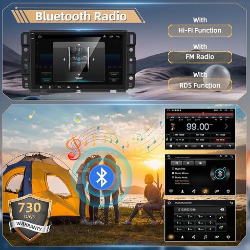 Podofo Apple CarPlay Car Stereo Radio for Chevrolet Chevy Silverado GMC Sierra Buick Enclave 2007-2012 8" IPS Touch Screen Audio with Android Auto GPS Mirror Link WiFi RDS Hi-Fi Backup Camera in Saudi Arabia
