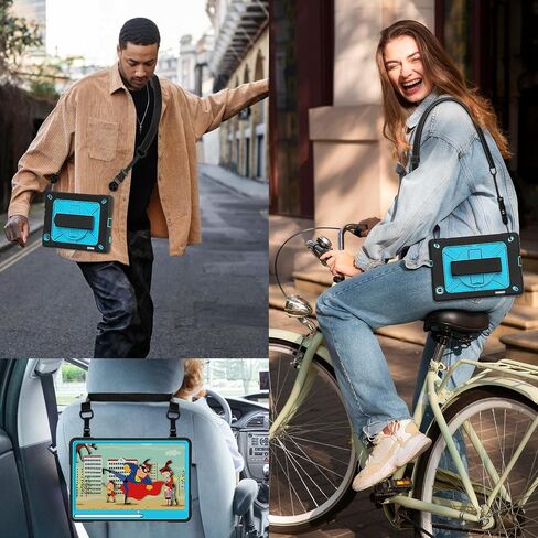 for Samsung Galaxy Tab S6 Lite Tablet Case 10.4 inch 2024/2022/2020, 360 Rotating Stand Heavy Duty Shockproof Silicone Case for Galaxy Tab S6 lite (SM-P620/P625/P610/P613/P615/P619) Black in Kuwait