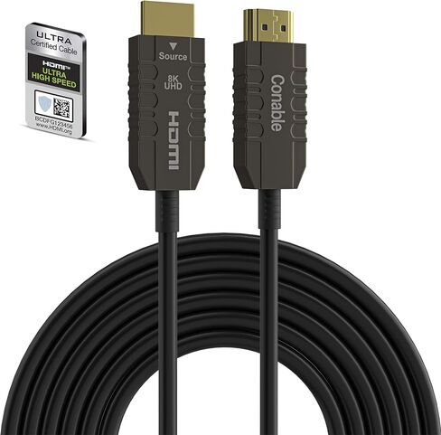 8K HDMI® Cable 2 FT, Real Certified 48Gbps Ultra High Speed HDMI® Cable, Ultra HD Braided Cord, Supports 8K@60Hz 4K@120Hz, eARC, HDR, HDCP 2.3, for Laptop, Monitor, Switch, PS5/PS4, Xbox, UHD TV in Kuwait