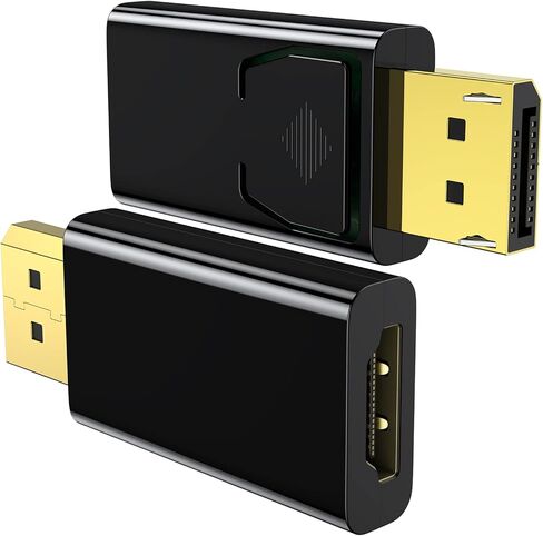 محول DisplayPort إلى HDMI، منفذ عرض أحادي الاتجاه 1080p DP إلى HDMI محول سلبي متوافق مع HP، HDTV، AMD، NVIDIA، Dell، GPU، جهاز العرض، الكمبيوتر الشخصي، سطح المكتب in Saudi Arabia