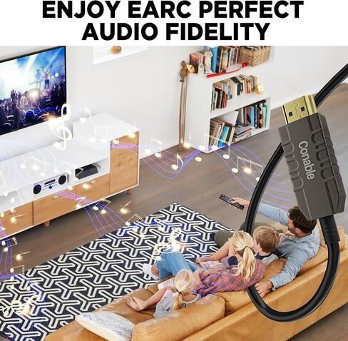 8K HDMI® Cable 2 FT, Real Certified 48Gbps Ultra High Speed HDMI® Cable, Ultra HD Braided Cord, Supports 8K@60Hz 4K@120Hz, eARC, HDR, HDCP 2.3, for Laptop, Monitor, Switch, PS5/PS4, Xbox, UHD TV in Kuwait